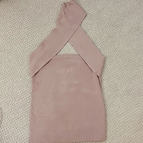 Crossover halter ribbed top - Picture 2 of 5
